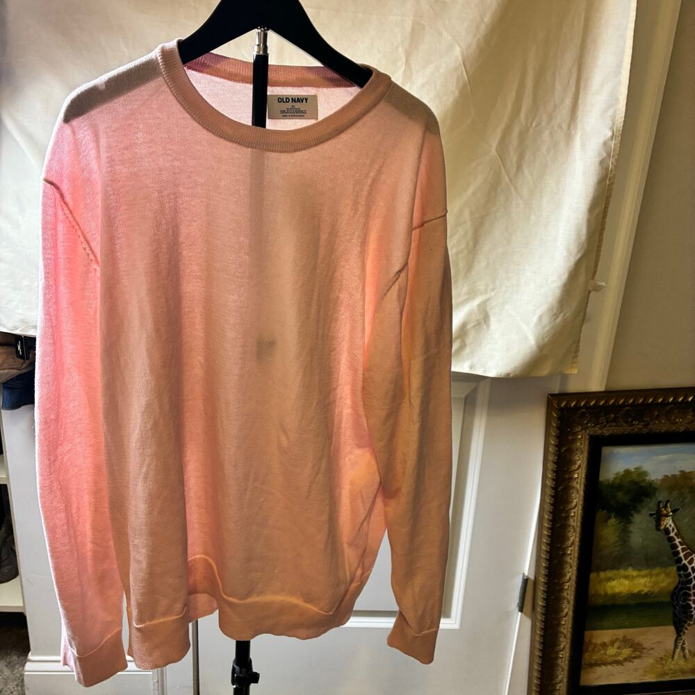 Old Navy Womens/Men XL Light Pink Crewneck Sweater Lightweight Pullover NWT